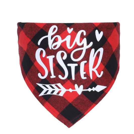 Daisy - Big Sister Red Dog Bandana